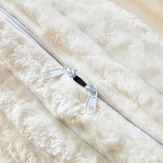 Beige 102.4" Plush Corduroy 4-Seat Sofa - Modern Deep Seat Cloud Couch with Pillows