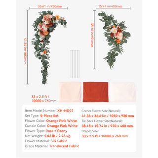 Artificial wedding arch flowers kit, view 7