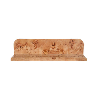 18.9x4.7x4.7' Burl Wood Floating Wall Shelf, Brown