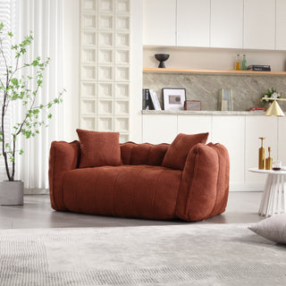 Soft Beanbag Chair with High Resilience Foam Core, Comfortable Square Recliner Sofa for Two People, Ideal for Games, Reading, and TV in Living Room or Family Room