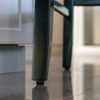 Contemporary Velvet Wing-Back Barstools Set of 4 – Button Tufted, Wooden Legs, Chrome Nailhead Trim, Leisure Style Bar Chairs (Gray)