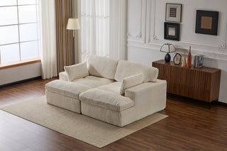 Oversized Double Chaise Lounge - Luxury Cloud Sofa Bed, White