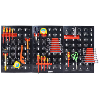4ft Metal Garage Pegboard Tool Organizer | Wall-Mounted Tool Storage with Hooks & Racks