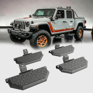 Running Boards For 2018-2025Jeep Wrangler JL / 20-26 Jeep Gladiator JT 4 Doors