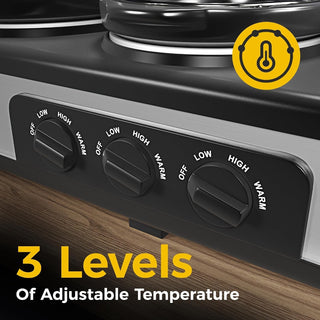 Triple slow cooker and food warmer, view 4