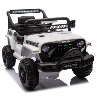 12V kids ride-on electric truck white, view 5
