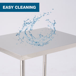 Stainless Steel Work Table 30" x 24" with Wheels | Commercial Kitchen Prep Table with Undershelf