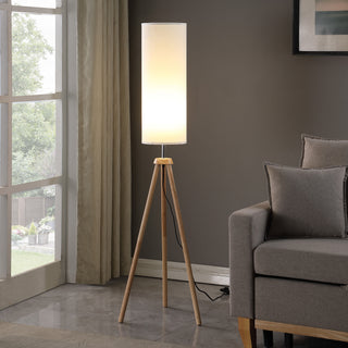 58.5' In Lauren Modern Natural Tripod Floor Lamp