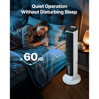 40" High-Velocity Oscillating Tower Fan | 24H Timer and Remote Control