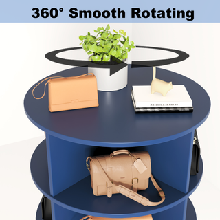 Blue 360 Rotating shoe cabinet 6 layers