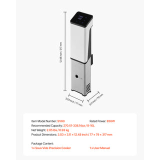 850W sous vide precision cooker, view 9
