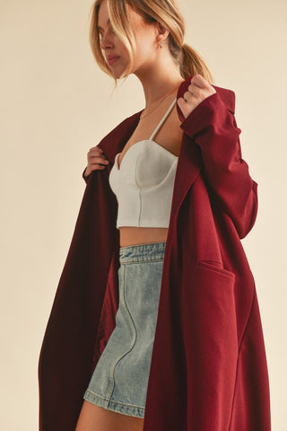 7da649b1-6e4a-477c-a36b-c760b009e37bAemi + Co Lapel Collar Long Sleeve Longline CoatMax