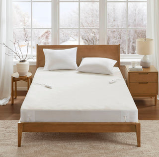Best Queen Heated Mattress Pads | 1-Piece White Electric Bed Warmers