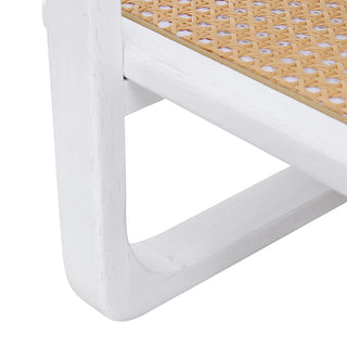 Modern Minimalist White Double-Layered Solid Wood Coffee Table with Glass Top and Imitation Rattan Edge, Rectangular Table for Living Room, Dining Room, and Bedroom