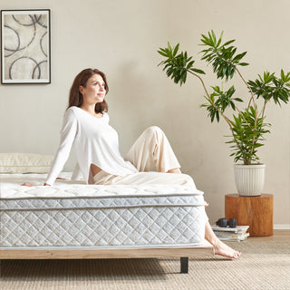12 Inch Hybrid Queen Mattress | Medium Firm with Memory Foam, Pocket Springs & Zoned Support
