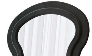 Full-Length Wave Floor Mirror - Black Flannel, with Stand