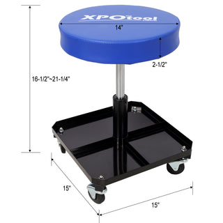 250 LBS Rolling Pneumatic Creeper Garage,Adjustable Mechanic Stool with Tool Tray Storage