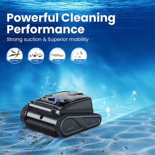 Y50 Cordless Robotic Pool Vacuum Cleaner – Powerful Suction, Automatic Wall Climbing, Hands-Free Debris Removal for In-Ground & Above-Ground Pools