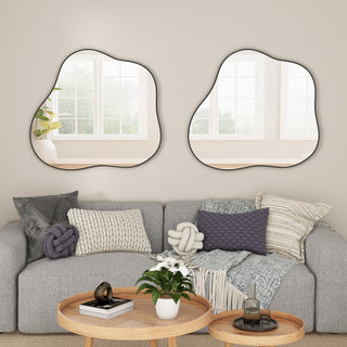 Cloud-Shaped Metal Accent Wall Mirror
