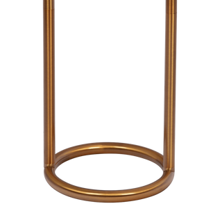 Vivid Brass Ring Base Floor Lamp with Large White Drum Shade