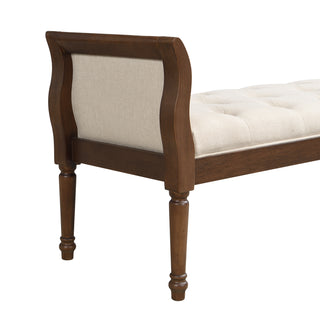 Tufted upholstered bench, view 8