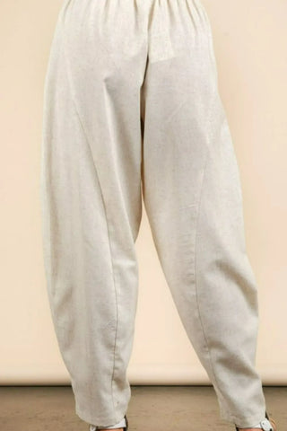 VERY J Solid Barrel Comfy Woven Pants