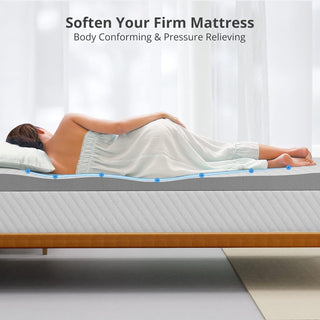 3 Inch Mattress Topper Full,Gel Memory Foam Mattress Topper Double Bed Topper for Soft & Cooling Sleep, Pressure Relieve, CertiPUR-US Certified