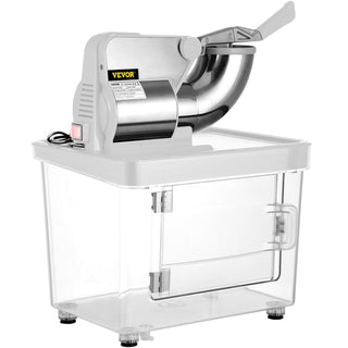 110V Commercial Ice Crusher 440LBS/H – 300W ETL Approved Electric Snow Cone Machine Dual Blades Stainless Steel Shaver for Home & Restaurant