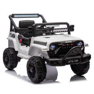 12V kids ride-on electric truck white, view 6
