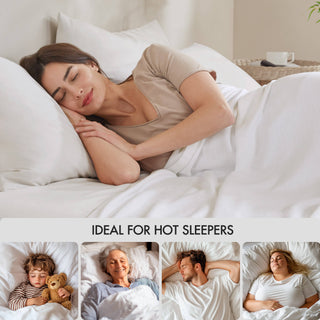 1-Piece Full/Queen Rayon from Bamboo Cotton Blanket White | Cooling Bedding