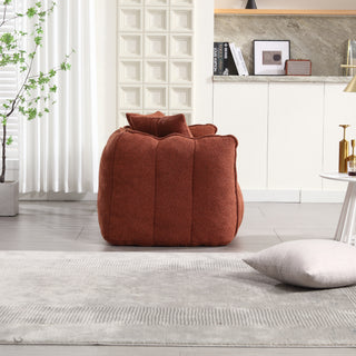 Soft Beanbag Chair with High Resilience Foam Core, Comfortable Square Recliner Sofa for Two People, Ideal for Games, Reading, and TV in Living Room or Family Room