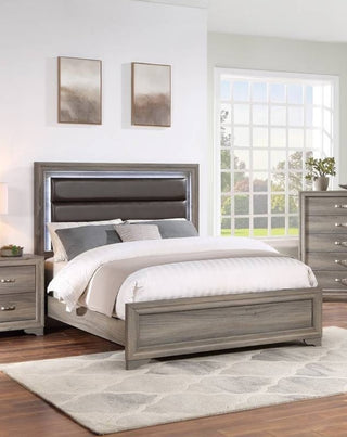 Elegant Modern 1pc Queen Size Bed Horizontal Tufting Headboard Espresso Finish Bedroom Furniture
