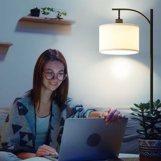 63' Metal Arched Floor Lamp With Pedal Switch