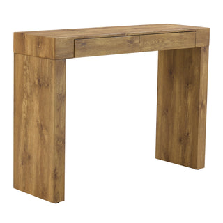 Elegant Natural Wood Grain Bar Table-50 Inches Long, a Practical Choice foElegant Natural Wood Grain Bar Table - 50 Inches Long with Two Drawers, Versatile Bar Table or Desk for Modern Homesr Modern Homes.Wood Grain Texture Sticker,Equipped With Two Drawers.Serving As A Bar Table Or A Desk.