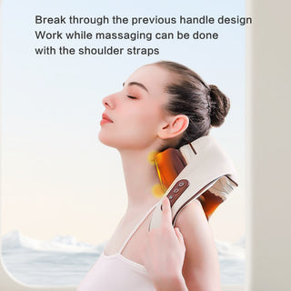 Shoulder and Neck Massager with Heat – Deep Tissue Electric Shiatsu Massage, Wireless, for Neck, Back, Shoulders & Legs – Ideal Pain Relief Gift

