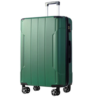 Hardshell Luggage, Lightweight Durable ABS Suitcases with Double Wheels, Expandable 28-inch Checked Luggage 28' (Green)