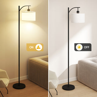 63' Metal Arched Floor Lamp With Pedal Switch