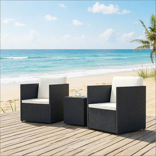 Outdoor Furniture Set,3 Piece Porch Furniture Set, Folding Bistro Furniture Set
