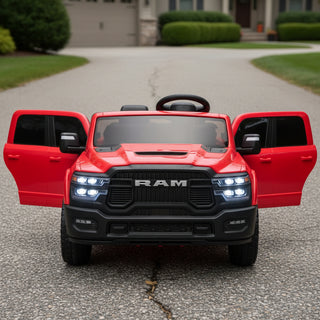 24V Dodge RAM 2500 Licensed Kids Ride On Truck – 160W, 2-Seater, Remote Control, 2WD, 4-Wheel Suspension, Bluetooth & USB (Ages 3-6)