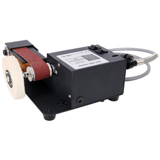 2-in-1 Belt Sander,350W Dual Motor Rotary Tool Sand Belt,Mini Electric Belt Sander Desktop Polisher,Multifunctional Power Tool