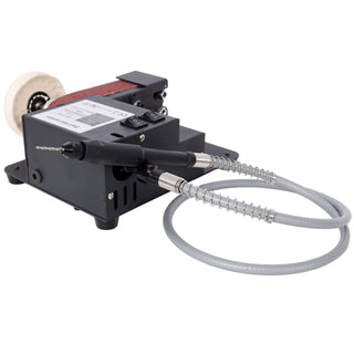 2-in-1 Belt Sander,350W Dual Motor Rotary Tool Sand Belt,Mini Electric Belt Sander Desktop Polisher,Multifunctional Power Tool