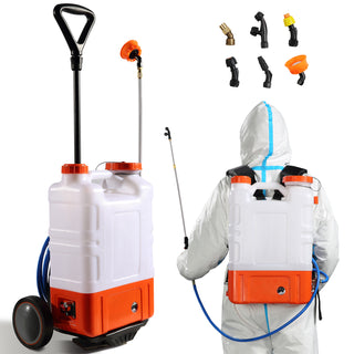 VEVOR Battery Powered Backpack Sprayer with Cart, 4 Gallon