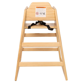 Wooden Double Solid Wood Feeding, Eat & Grow Portable High, Easy to Clean Baby Booster Chair in Natural Finish