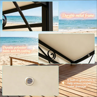 Garden Gazebo,Outdoor Pergola,Wave Design Pergola,Wall-Mounted Pergola,Freestanding Pergola