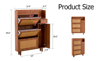 Modern Minimalist Storage Cabinet – Japanese Rattan Shoe Cabinet, Bed Top Cabinet, Small Home Furniture for Corridors and Living Rooms (GZ-DI-03)