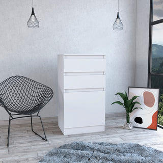 Kamelot Dresser with Jewelry Box and Mirror - White Modern Bedroom Wardrobe Armoire