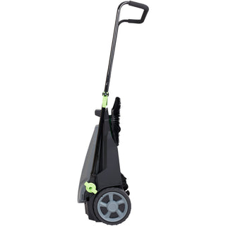 Walk-Behind Hand Push Floor Sweeper – 25.6" Manual Non-Electric Sweeper with 5-Gallon Waste Container, Adjustable Folding Handle for Walkways, Yards, Garages & Patios