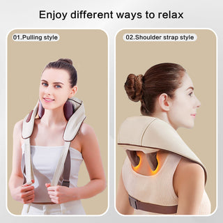 Shoulder and Neck Massager with Heat – Deep Tissue Electric Shiatsu Massage, Wireless, for Neck, Back, Shoulders & Legs – Ideal Pain Relief Gift

