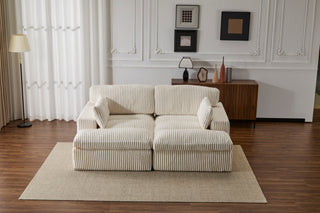 Oversized Double Chaise Lounge - Luxury Cloud Sofa Bed, White