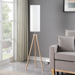 58.5' In Lauren Modern Natural Tripod Floor Lamp